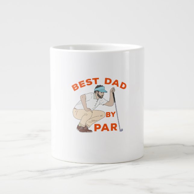 Best Dad By Par Large Coffee Mug (Front)