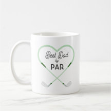 Best Dad by Par Love shaped Golf Theme