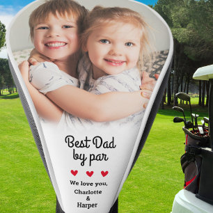 Best Dad By Par Modern Photo Keepsake Custom  Golf Head Cover