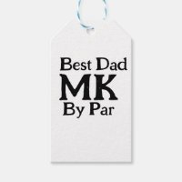 Best dad by par monogram father's day simple rusti