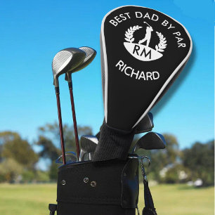 Best Dad by Par Monogram Name Golf Head Cover