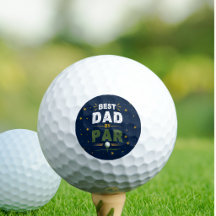 Best Dad By Par Navy Green Star Father's Day Gift