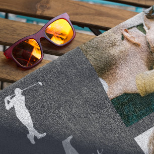 Best Dad By Par Personalised 3 Photo Golf Towel