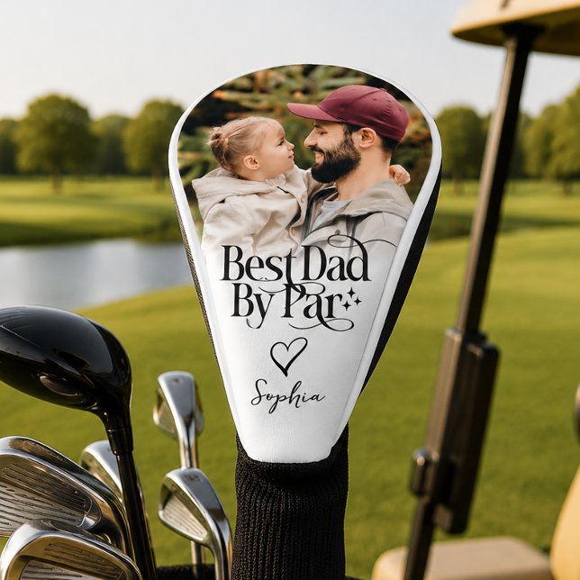 Best Dad By Par Personalised Golf Head Cover (Creator Uploaded)