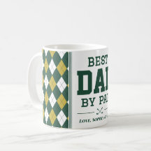 Best Dad by Par – Personalised Green Argyle Golf