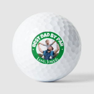 Best Dad by par personalised Green golf balls 