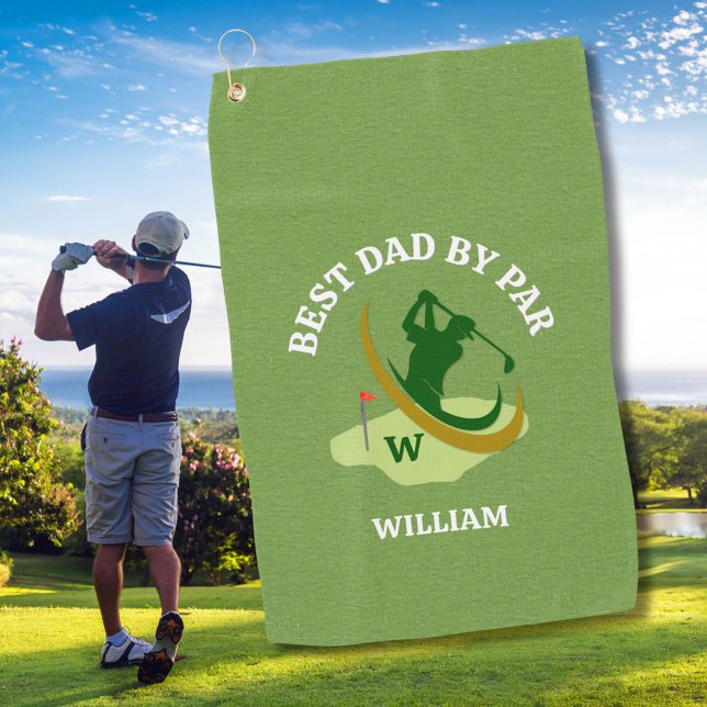 Best Dad By Par Personalised Men's Golf Towel (Creator Uploaded)