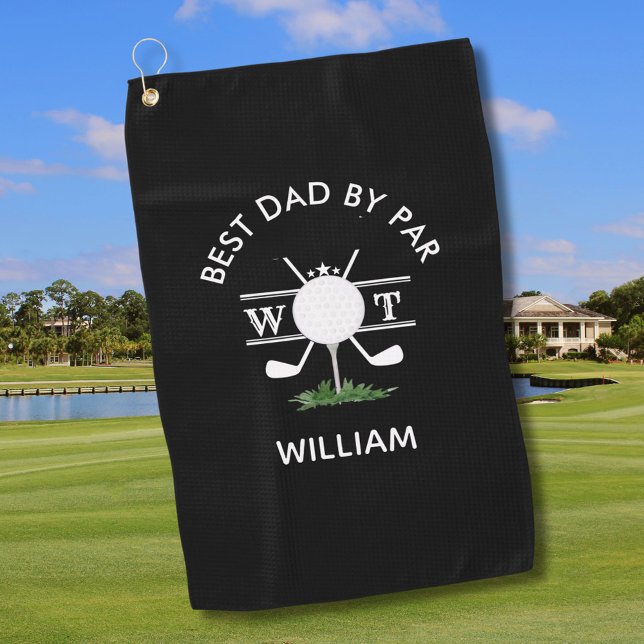 Best Dad By Par Personalised Men's Golf Towel (Creator Uploaded)