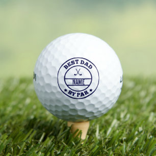 Best Dad By Par Personalized Golfer Name  Golf Balls