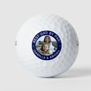 Best Dad By Par Photo Blue Golf Balls