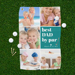 Best Dad by Par | Photo Collage Father's Day Golf Towel<br><div class="desc">Give your golf pro dad a Father's Day gift he can proudly use on the golf course! The perfect gift for any dad (can be customised for any daddy moniker - papa, grandad, grandpapa, grampa, gramps, grampy, pawpaw, pappou, poppop, abuelo etc). Upload your digital photos to customise a gift he...</div>
