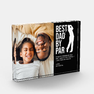 Best Dad By Par Photo & Custom Message Golfer Dad