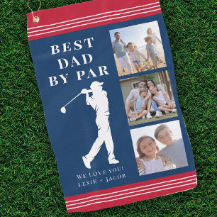 Best Dad by Par Photo Father's Day Golf Towel