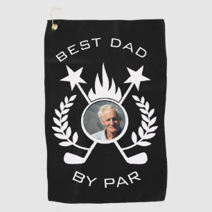 Best Dad by Par Photo Father's Gift  Golf Towel