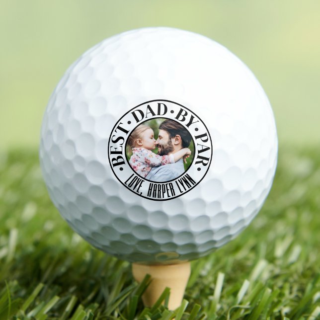 Best Dad By Par Photo Golf Balls (Best Dad By Par Photo Golf Balls)