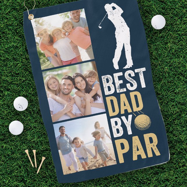 Best Dad By Par Photo  Golf Towel (Creator Uploaded)