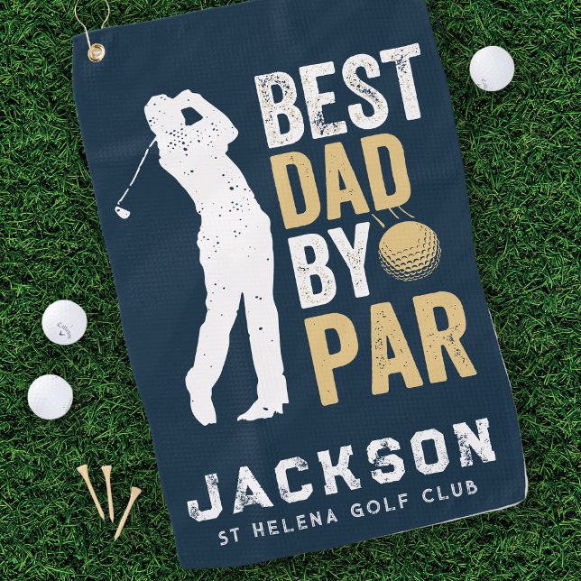 Best Dad By Par Photo  Golf Towel (Creator Uploaded)