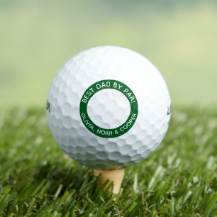 Best Dad By Par Photo Green Golf Balls