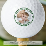 BEST DAD BY PAR Photo Green Personalised Golf Balls<br><div class="desc">Create a unique personalised photo golf ball for the golfer Dad with the editable funny golf saying BEST DAD BY PAR and your message in your choice of colours (shown in green). Makes a meaningful, memorable birthday, Father's Day or holiday gift for him. ASSISTANCE: For help with design modification or...</div>