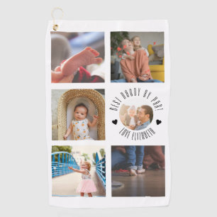 BEST dad BY PAR Photo Personalised father's day Golf Towel
