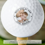 BEST DAD BY PAR Photo Personalised Golf Balls<br><div class="desc">Create a custom, personalised photo golf ball set of 3 or 12 with the editable title BEST DAD BY PAR and your message in your choice of colours (shown in silver or grey) for a special golf-enthusiast father as a birthday, Father's Day or holiday gift. Each ball will have the...</div>