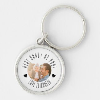 BEST Dad BY PAR Photo Personalized father's day Key Ring