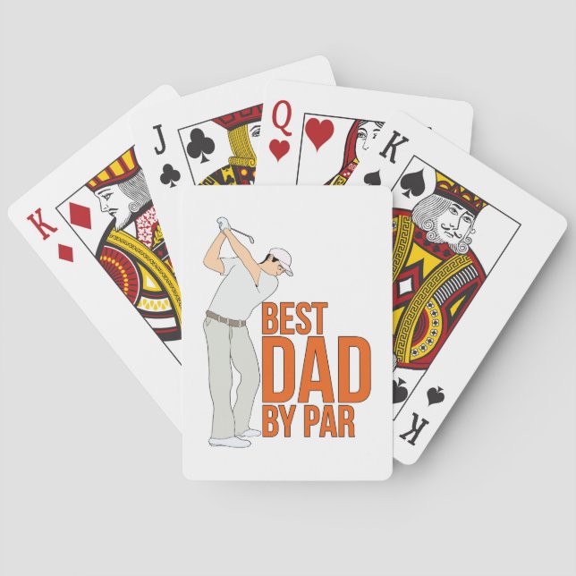Best Dad By Par Playing Cards (Back)