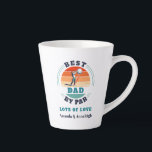 Best Dad By Par Retro Custom From Daughters Latte Mug<br><div class="desc">Best Dad By Par design you can customise for the recipient of this cute golf theme design. Perfect gift for Father’s Day or any special occasion. The text "DAD" can be customised with any moniker by clicking the "Personalise" button above. Add a name or names and your short custom text...</div>