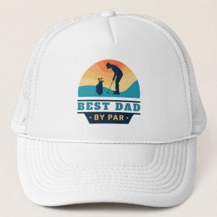 Best Dad By Par Retro Fathers Day Golf Lover Trucker Hat