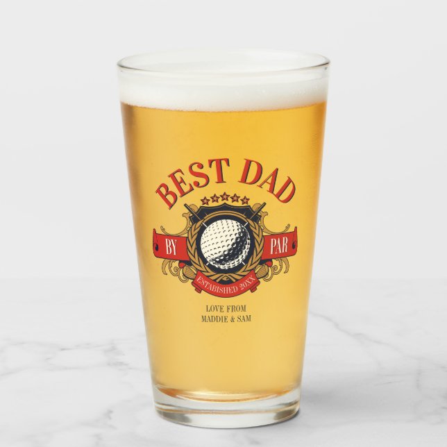 Best Dad By Par Seal Elegant Custom Glass (Front Filled)