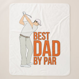 Best Dad By Par Sherpa Blanket