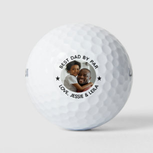 Best Dad by Par Stars Father's Day Photo Golf Balls
