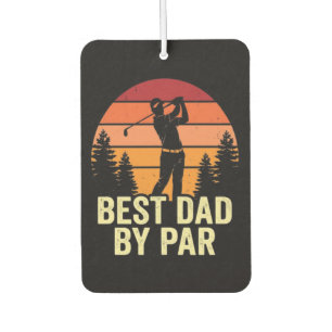 Best Dad By Par Vintage Golf Car Air Freshener