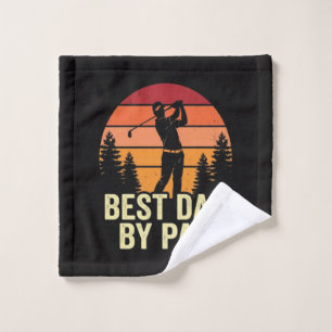 Best Dad By Par Vintage Golf Wash Cloth