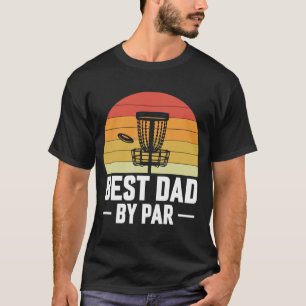 Best Dad By Par Vintage Sunset Golfing Father's Da T-Shirt