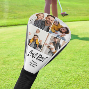 Best Dad by Par with Custom Photos & Message Golf Head Cover