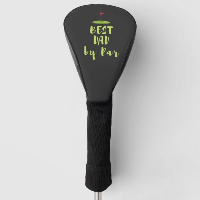 Best Dad by Par with Golf Flag golfer father   Golf Head Cover (Front)