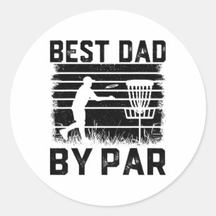 Best Dad By R For Disc Golf Lovers - Funny Father' Classic Round Sticker