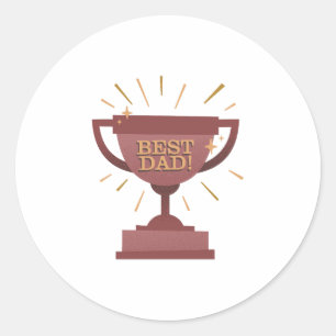 Best Dad Classic Round Sticker