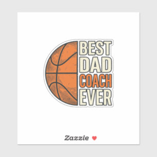 Best Dad Coach Ever Basketball Vintage Vector Desi