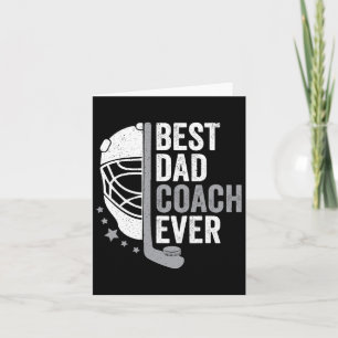 Best Dad Coach Ever Father's Day Hockey  Card