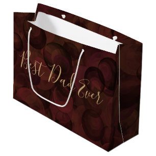 Best Dad Coffee Brown Father's Day Large Gift Bag