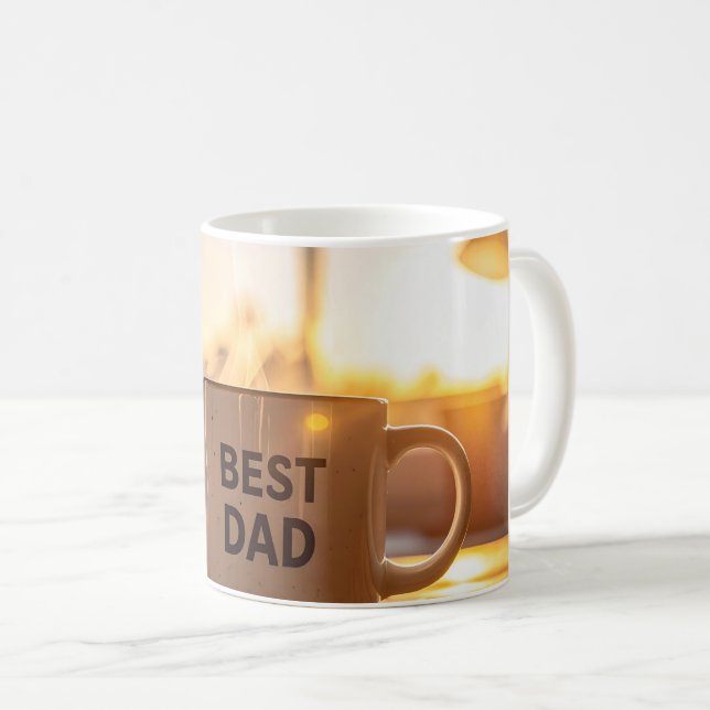 Best Dad Coffee Mug - Father's Day Gift (Front Right)
