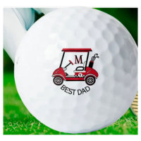 Best Dad Custom Cart Personalised Golf Balls