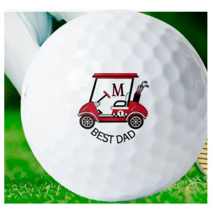 Best Dad Custom Cart Personalised Golf Balls