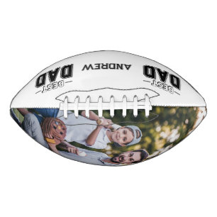 Best Dad Custom Name modern Photo Football