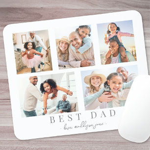 Best Dad Custom Photo Family Collage Mouse Pad