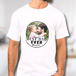 Best Dad Custom Photo Father T-Shirt