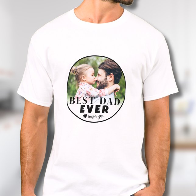 Best Dad Custom Photo Father T-Shirt (Best Dad Custom Photo Father T-Shirt)