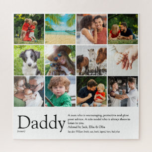 Best Dad, Daddy, Father Definition 12 Photo Fun Jigsaw Puzzle